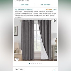 Blackout curtains 52x 108L